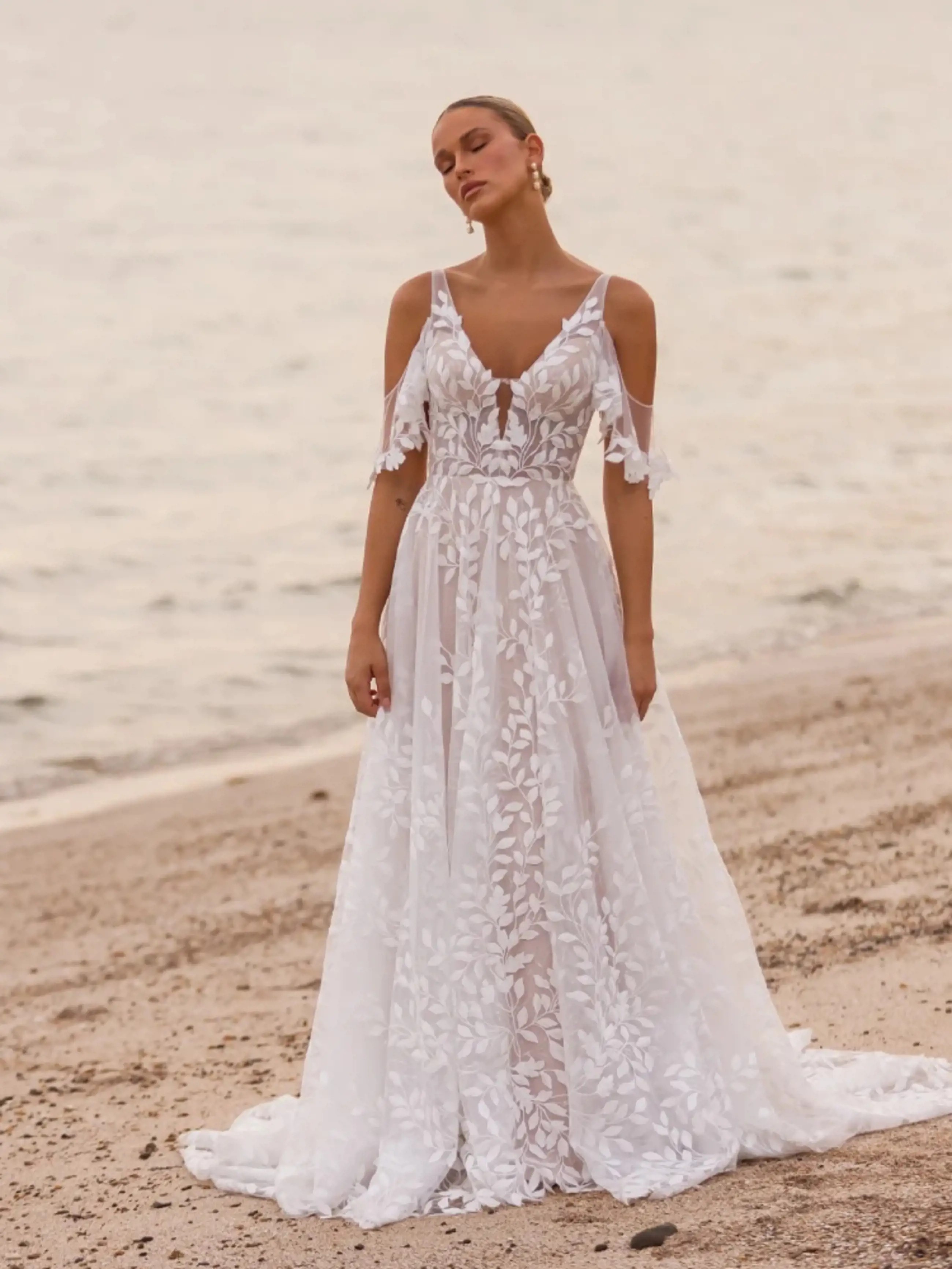 Model wearing a Madi Lane gown