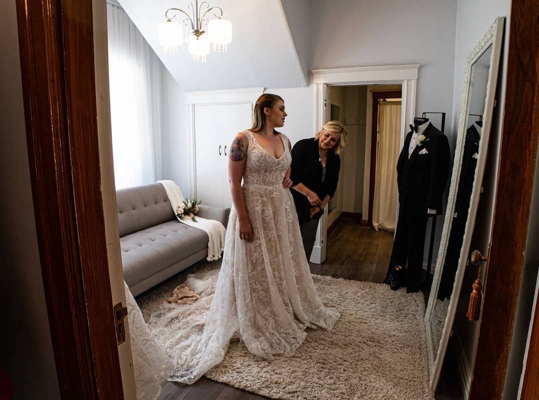 Bride at Lockhart't Weddings shop